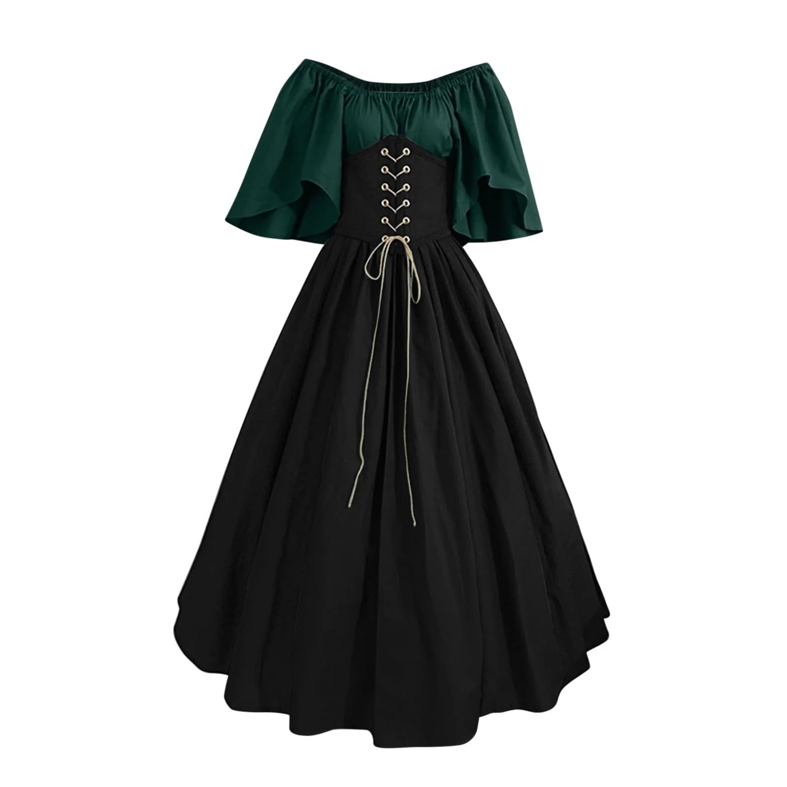 UPPADA Vestidos De Feria Renacentista Para Mujeres Medievales Irlandeses Tradicionales Talla Grande Vestidos Con Volantes Sobre Vestido Corsé Retro Vestido De Cosplay