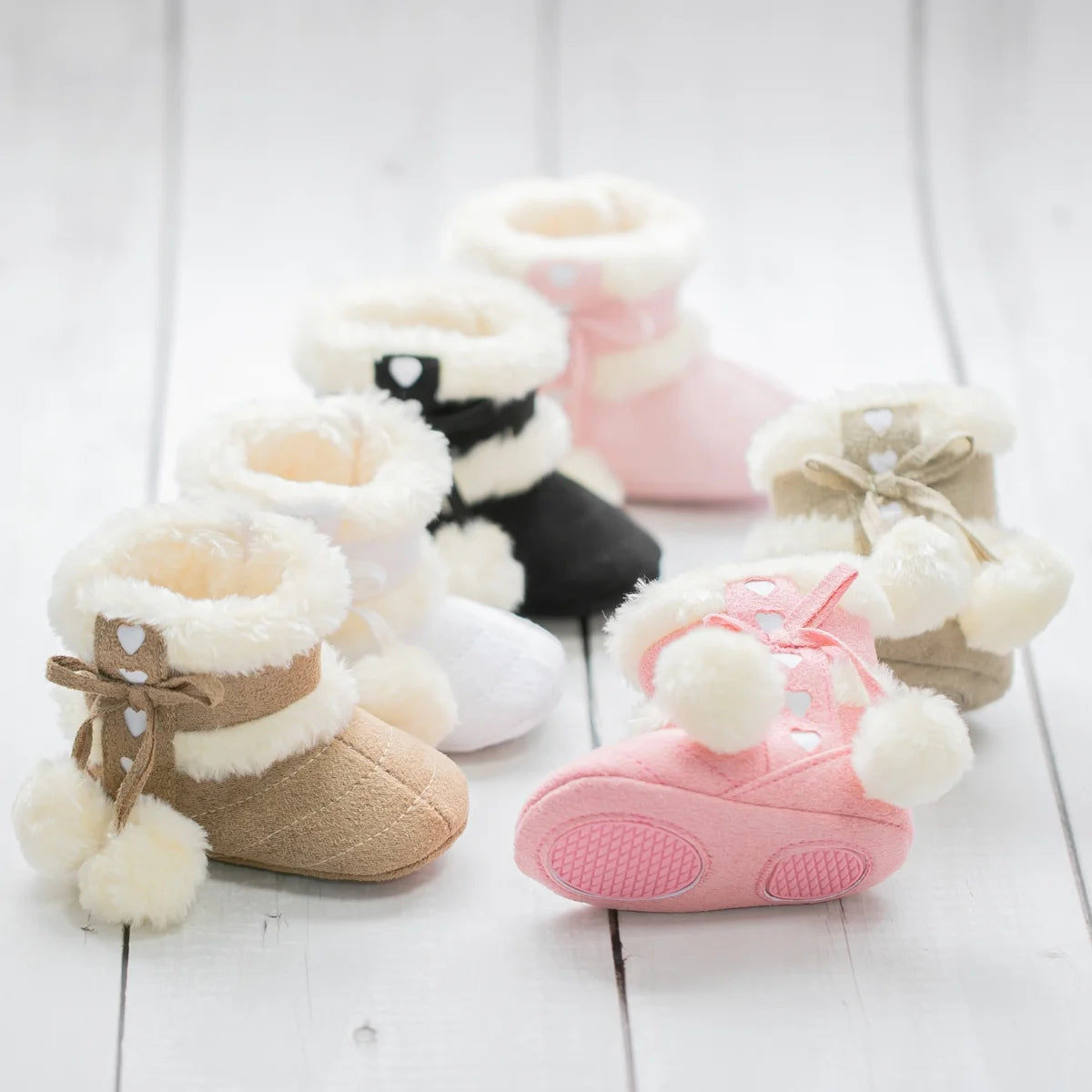 Botas Cálidas De Nieve Para Bebés Niñas Y Niños, Botitas De Invierno Para Infantes, Zapatos Sin Cordones Para Recién Nacidos De 3-18 Meses