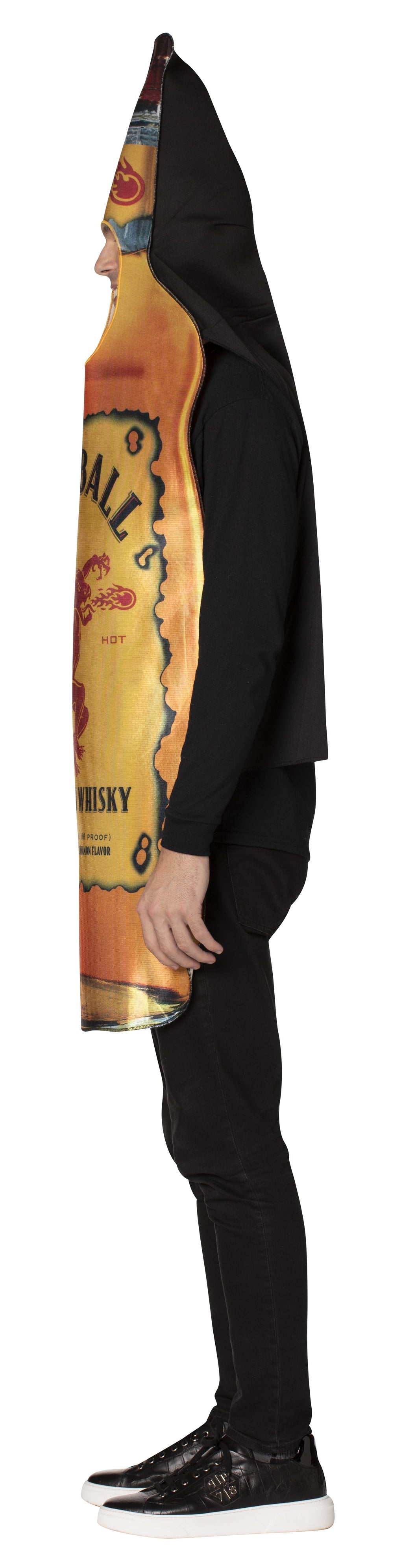 Fireball Botella Disfraz De Halloween Para Hombre Y Mujer Adulto Talla Única, Naranja