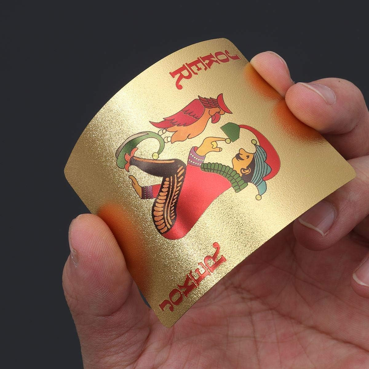 Deck of Cards, Gold Deck of Cards, Gold Playing Cards, Gold Waterproof Playing Cards, Waterproof Playing Cards, Poker Cards, Deck of Waterproof Cards, Washable Flexible, Use for Party and Game