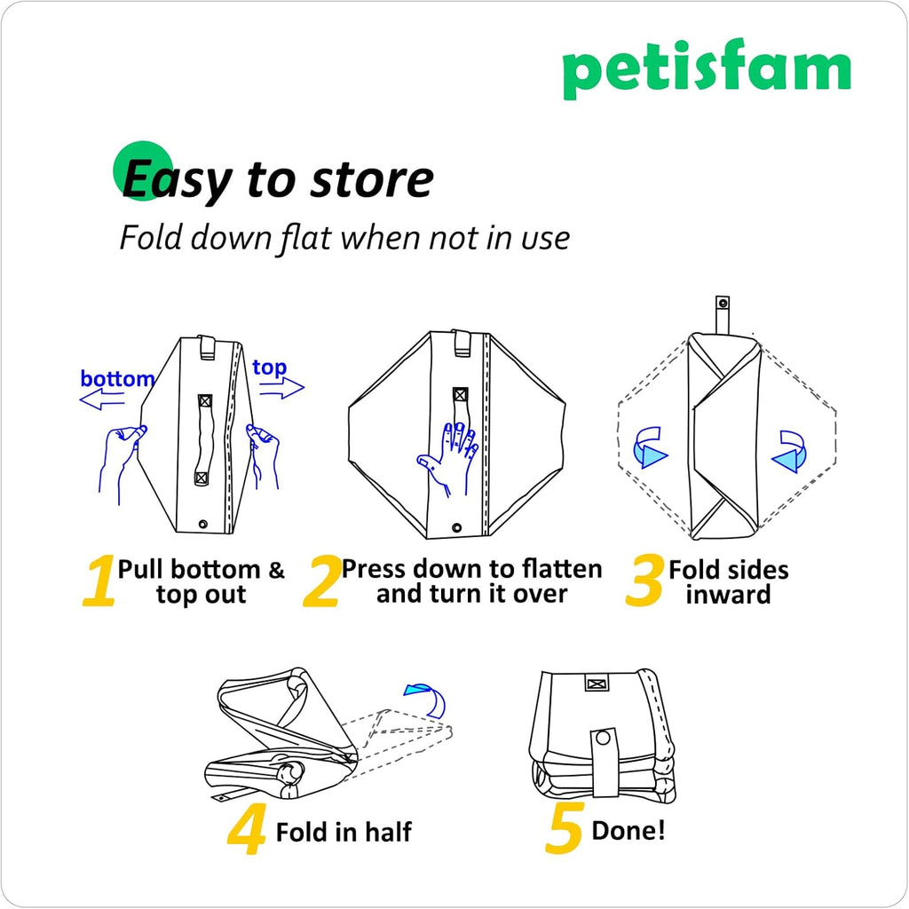 Portable Litter Box for Easy Travel with Cats and Kitties with 1 Collapsible Bowl and 1 Scoop